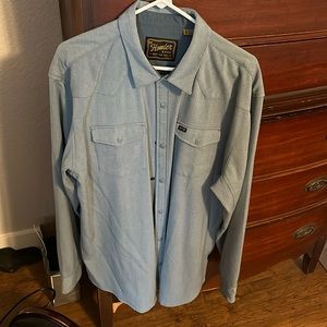 Howler Brothers Stockman stretch snap shirt size xl blue